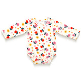 Toddler Girl Long Sleeve Bodysuit - Sunny Flower Print