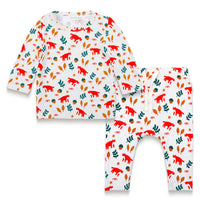 Toddler Boy Long Sleeve T-shirt & Slouchy Pants Set - Fox Forest Print