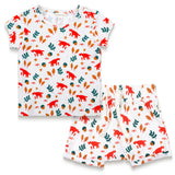 Toddler Boy Short Sleeve T-shirt & Slouchy Shorts Set - Fox Forest Print