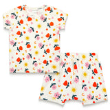 Toddler Girl Short Sleeve T-shirt & Slouchy Shorts Set - Sunny Flower Print