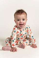 Toddler Boy Slouchy Pants with a fun Fox Forest Print, crafted from soft, breathable fabric. Comfortable and perfect for playtime, featuring a relaxed fit and elastic waistband.