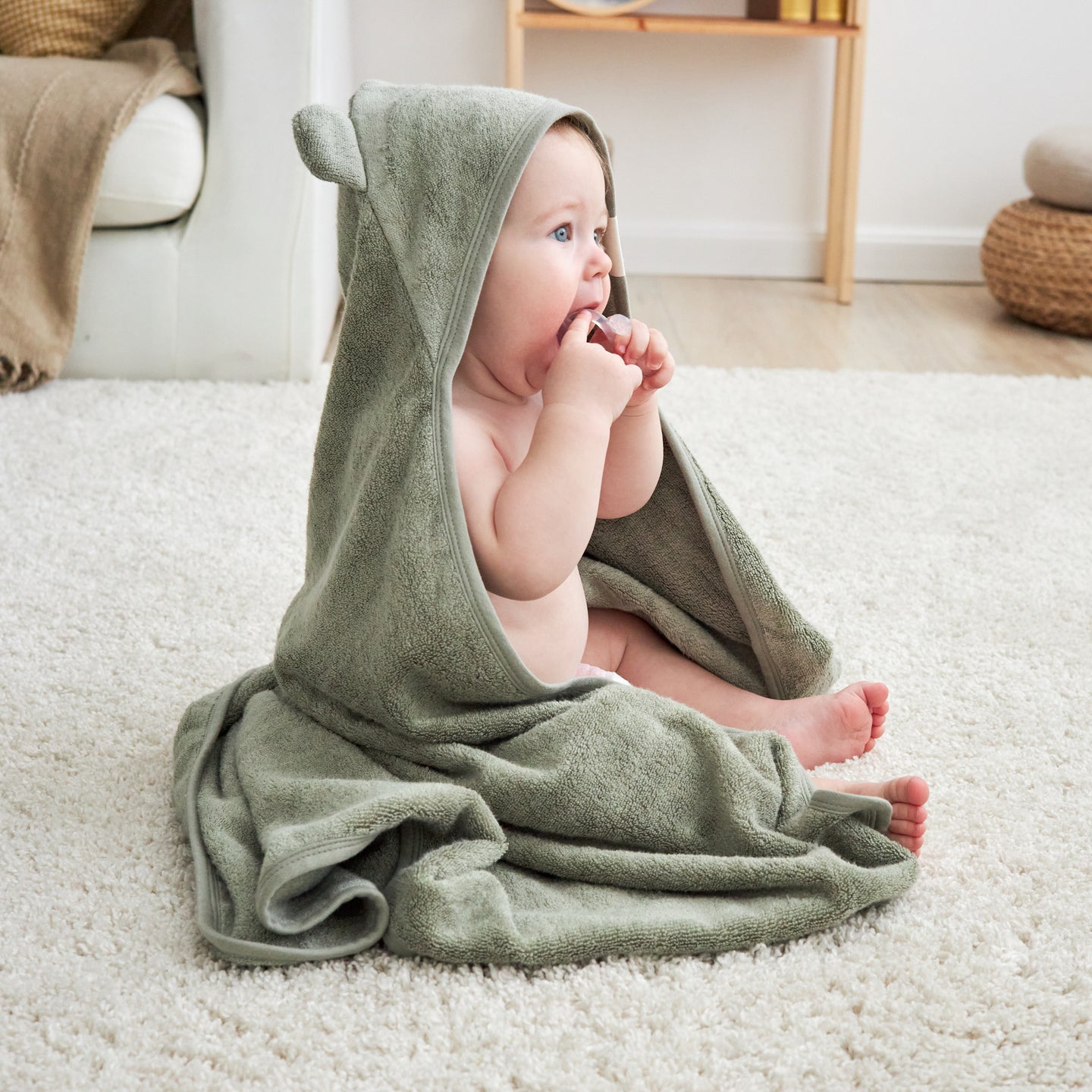 Hooded Towel - Wild Oat