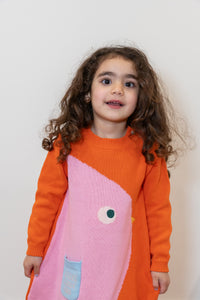 Chirpy Bird Cotton Knitted Sweater Dress