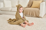 Baby Towels - Hooded Towel with Bear Ears - Munich Blue AU Brown Sugar Towels