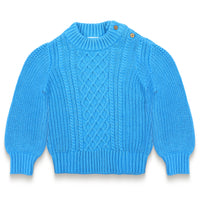 Sky Blue Cable Knitted Jumper