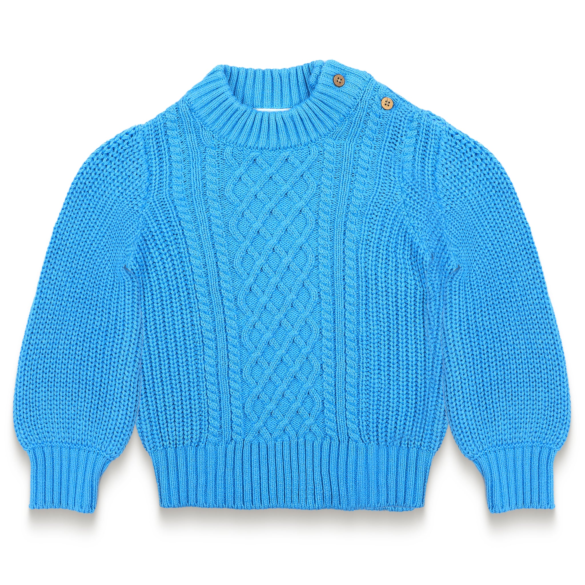 Sky Blue Cable Knitted Jumper