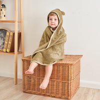 Hooded Baby Towel - Cotton & Bamboo Blend - Brown Sugar - Munich Blue AU Towels