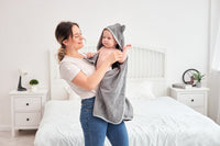 Hooded Baby Towel - Cotton & Bamboo Blend - Cloudy - Munich Blue AU Towels