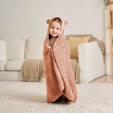 Hooded Baby Towel - Cotton & Bamboo Blend - Ginger red - Munich Blue AU Towels