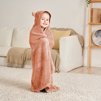 Hooded Baby Towel - Cotton & Bamboo Blend - Ginger red - Munich Blue AU Towels