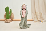 Hooded Baby Towel - Cotton & Bamboo Blend - Sage Colour - Munich Blue AU Towels