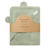 Hooded Baby Towel - Cotton & Bamboo Blend - Sage Colour - Munich Blue AU Towels